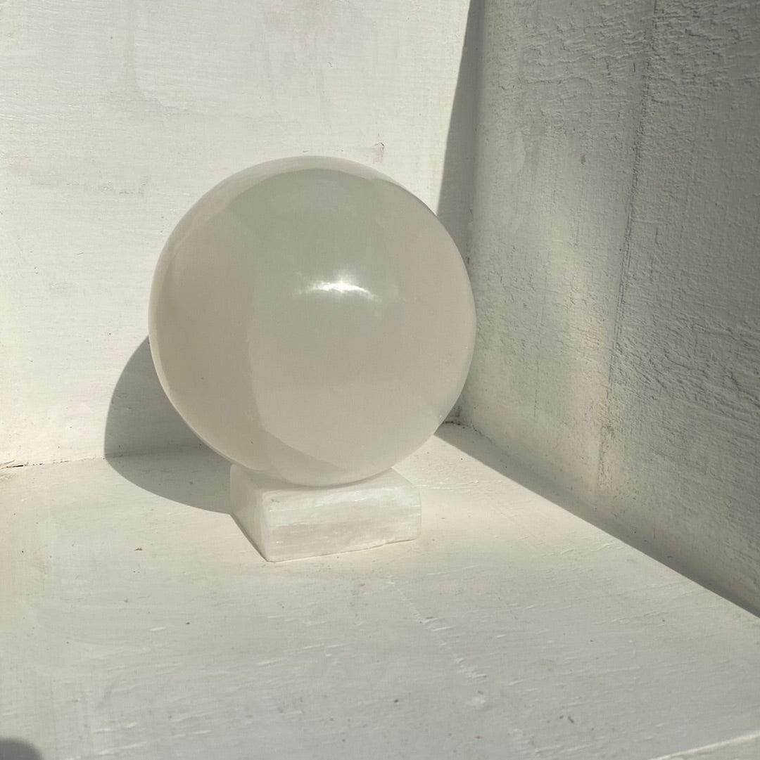 6" Selenite Polished Sphere