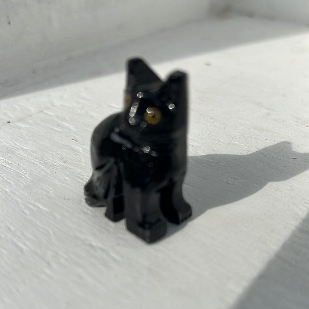 Black Onyx " Cat " Spirit Animal