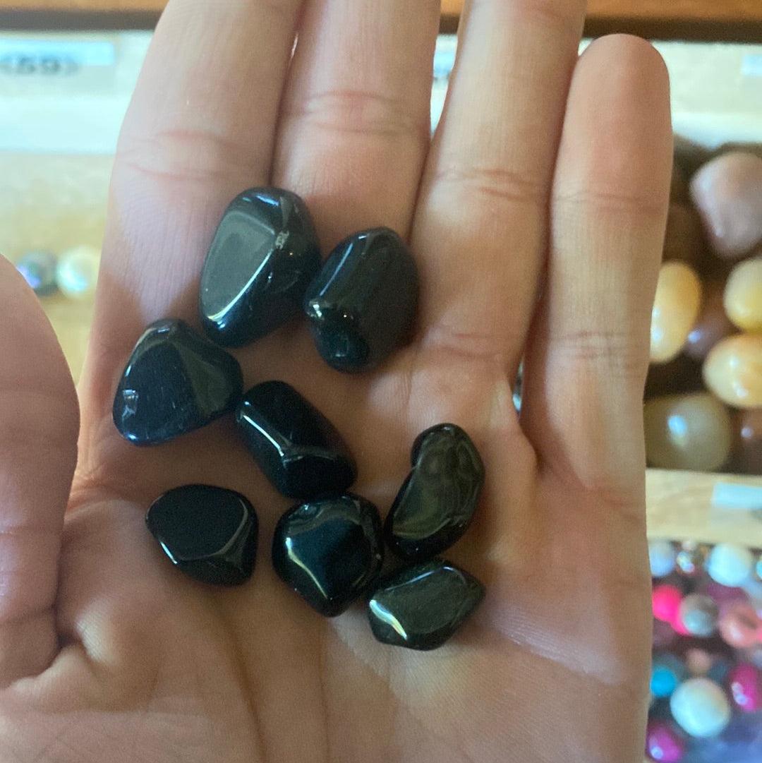 Small Black Obsidian Tumble Stones